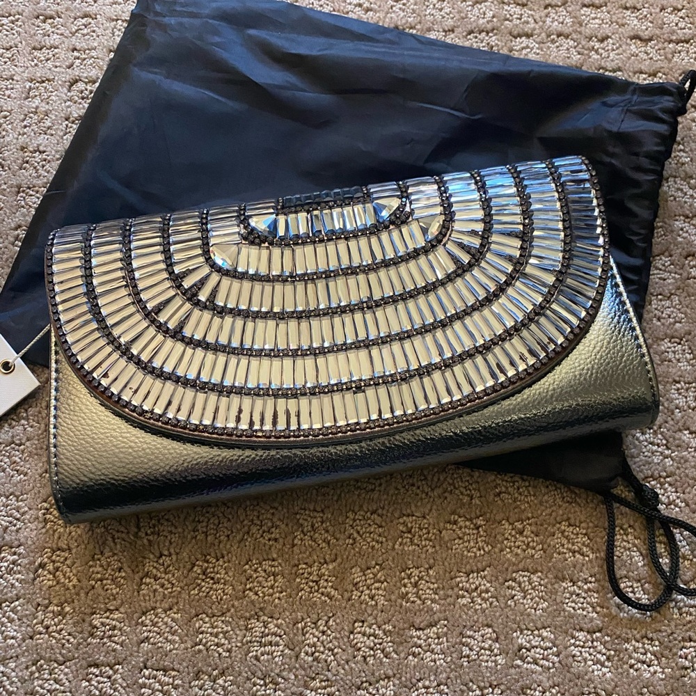 Crystal clutch / Crossbody Grey